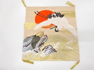 リサイクル　鶴に蓑亀模様織出し帛紗